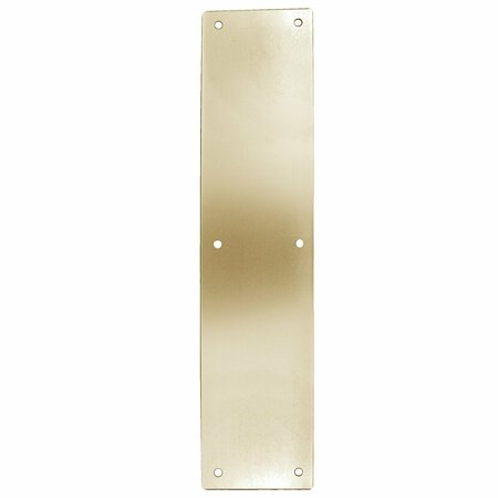 GLOBAL DOOR CONTROLS 4 in. x 16 in. Push Plate in Polished Brass GH-PP54-US3